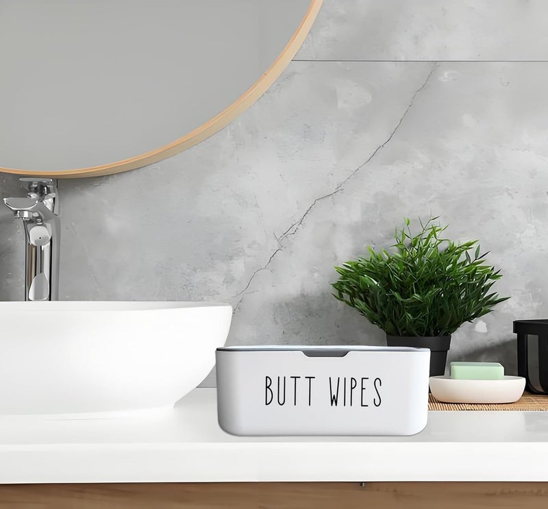 Moorfowl Butt Wipes Container for Bathroom Flushable Toilet Wipes Holder Dispensper Cute Sleek Look Nursery Decor - Image 3