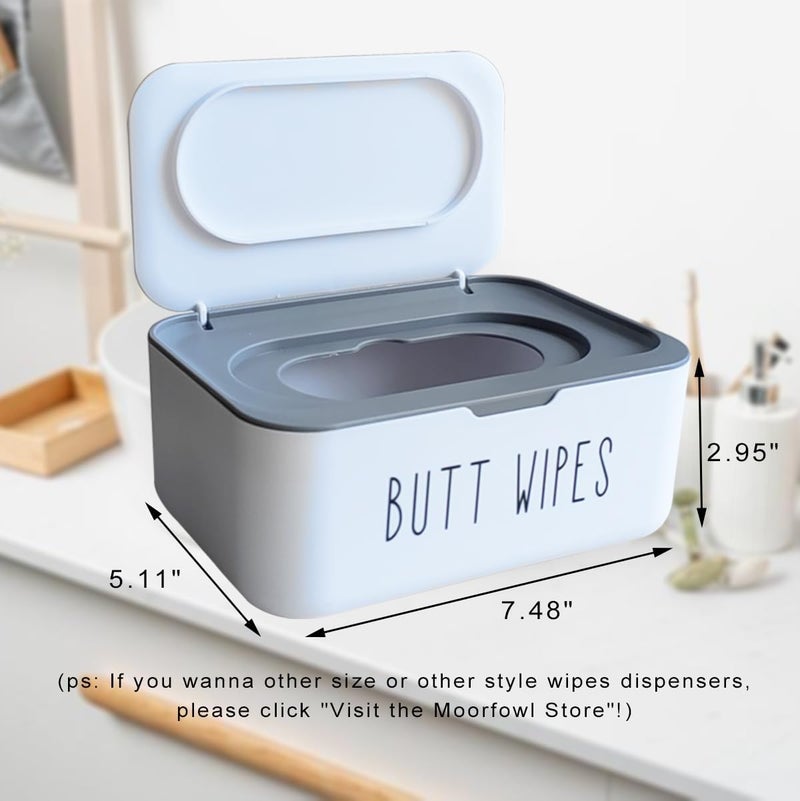 Moorfowl Butt Wipes Container for Bathroom Flushable Toilet Wipes Holder Dispensper Cute Sleek Look Nursery Decor - Image 2