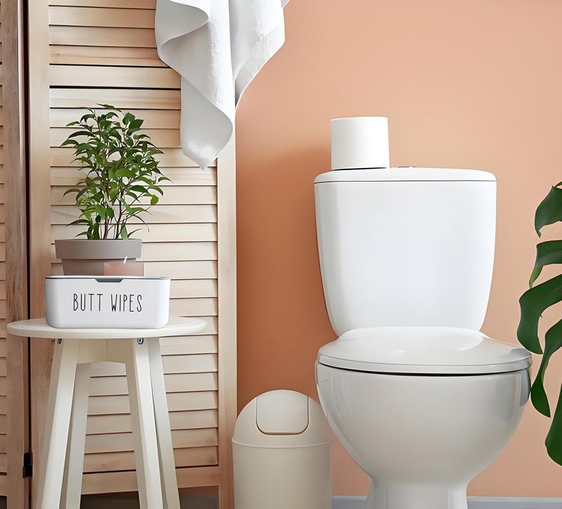 Moorfowl Butt Wipes Container for Bathroom Flushable Toilet Wipes Holder Dispensper Cute Sleek Look Nursery Decor - Image 4