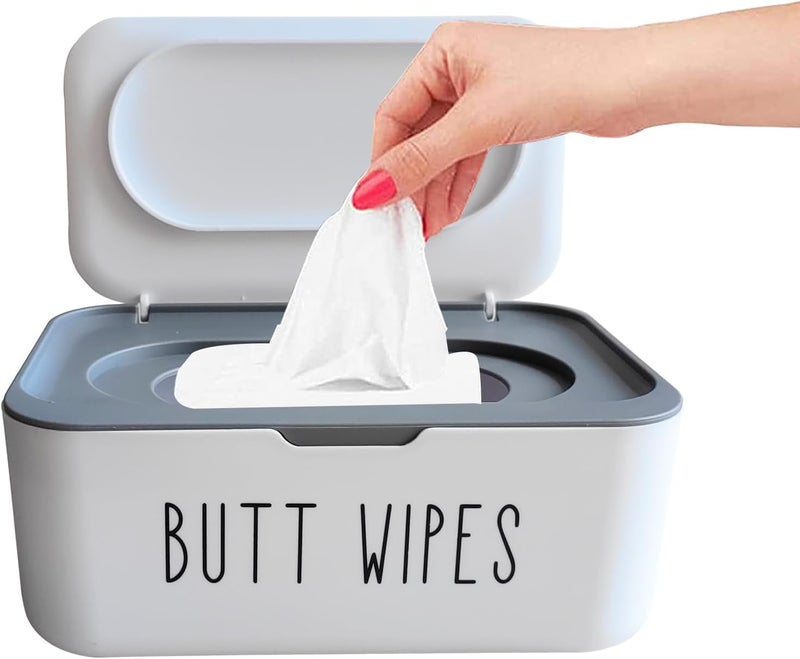 Moorfowl Butt Wipes Container for Bathroom Flushable Toilet Wipes Holder Dispensper Cute Sleek Look Nursery Decor - Image 1