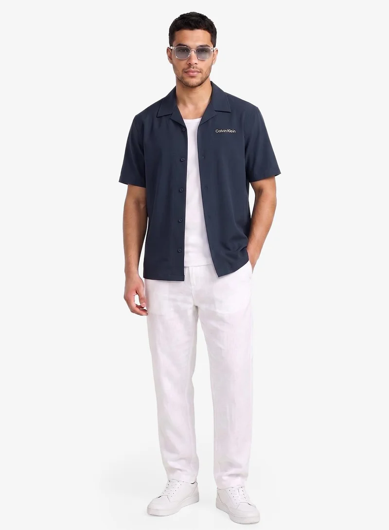 CALVIN KLEIN  Classic Short Sleeve Beach Shirt for Men | Best Price UAE
