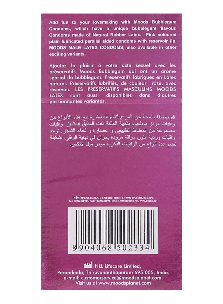 مودز واقيات ذكرية مودز بنكهة العلكة، 12 قطعة - Image 2