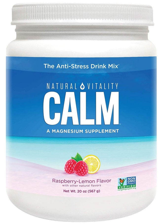 Natural Vitality - Calm The Antistress Drink Mix Magnesium Supplement Powder Raspberry Lemon 20 Ounce - Image 1
