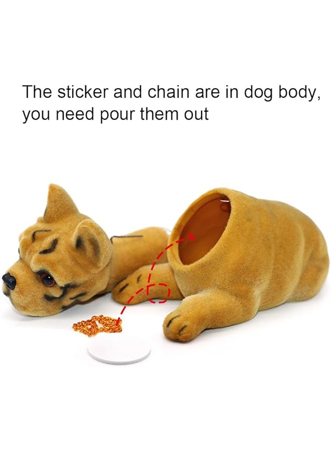 إيروريكس زينة لوحة القيادة في السيارة على شكل كلب هزاز على شكل رأس كلب، محاكاة حرف إبداعية لمحبي الكلاب والجراء، هدية لشاحنة أو سيارة أو مكتب منزلي أو ديكور سطح الطاولة - Image 4