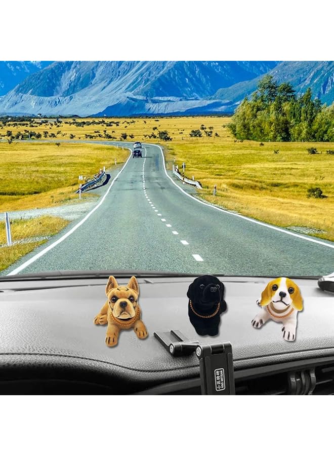 إيروريكس زينة لوحة القيادة في السيارة على شكل كلب هزاز على شكل رأس كلب، محاكاة حرف إبداعية لمحبي الكلاب والجراء، هدية لشاحنة أو سيارة أو مكتب منزلي أو ديكور سطح الطاولة - Image 5