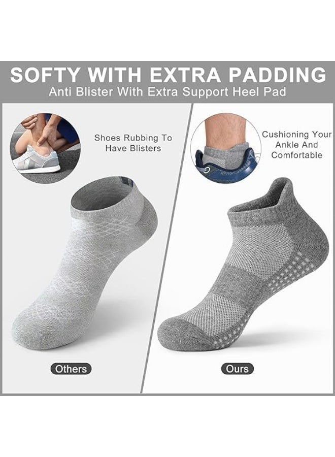 HOOKOR 6 Pairs Athletic Socks Sport Running Calf Socks Performance Cushioned Breathable Ankle Socks for Men Women - Image 5