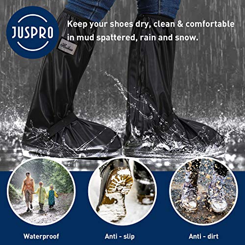 JUSPRO Waterproof Rain Boot Shoe Cover with Reflector for Outdoor Sports Hiking Climbing Camping Scooter Travel - Image 3