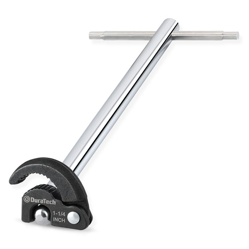 DURATECH 11 Basin Wrench Sink Wrench Adjustable Tap Nut Spanner Basin Spanner Capacity of 38 to 114 for Fixing Back and Union Nuts Under Sink