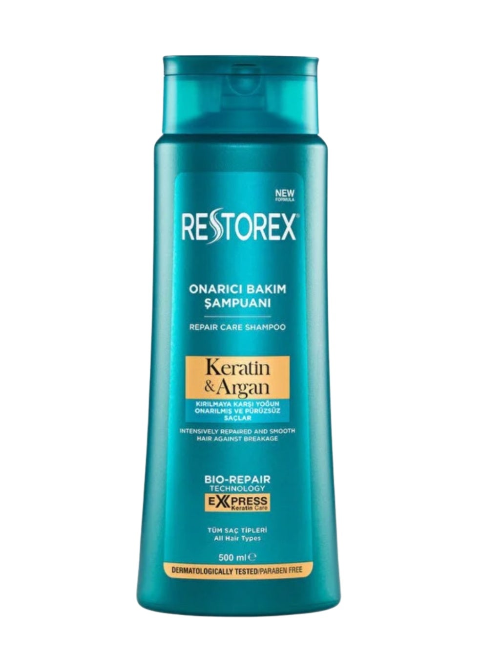 Keratin & Argan Repairing Hair Care Shampoo for Damaged & Treated Hair 500ml, Strengthens, Nourishes & Restores Softness