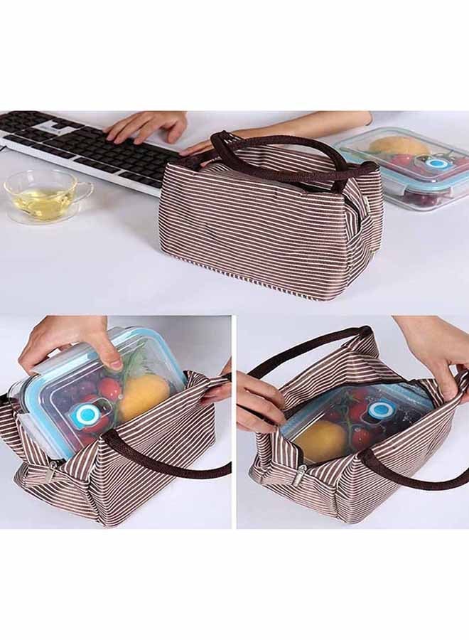 Waterproof Lunch Bag Brown Green - Image 3