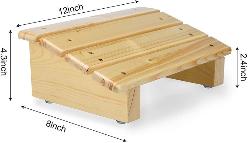 Generic INDIAN DECOR 38830 Wood L Slanted Raised Low Elevated with Angle Under Desk Foot Rest for Office Work 12 W X 8 L  - Image 3