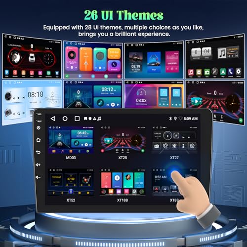 Roinvou 2+32G Android CarPlay Stereo for 2005-2012 Toyota Corolla EX, 9'' Touch Screen in-Dash GPS Navigation with Built-in Wireless CarPlay Android Auto Support Mirror Link BT RDS AHD DSP - Image 4
