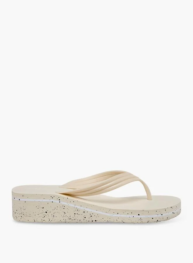 سيليست Women Printed Wedge Heel Flip Flops