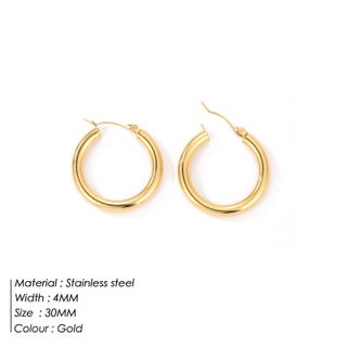 Punk Style Stainless Steel Hoop Earrings Gold 30mm - pzsku/ZB08B2724AEB03669943AZ/45/1746224173/f0f3db4a-5ccd-41fd-8d25-ec092c34aca2