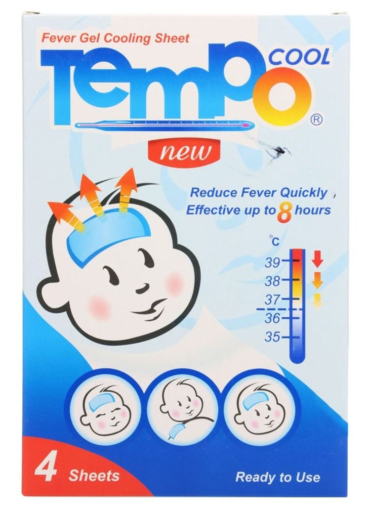 4 Pieces Anti-Fever Gel Cooling Sheets