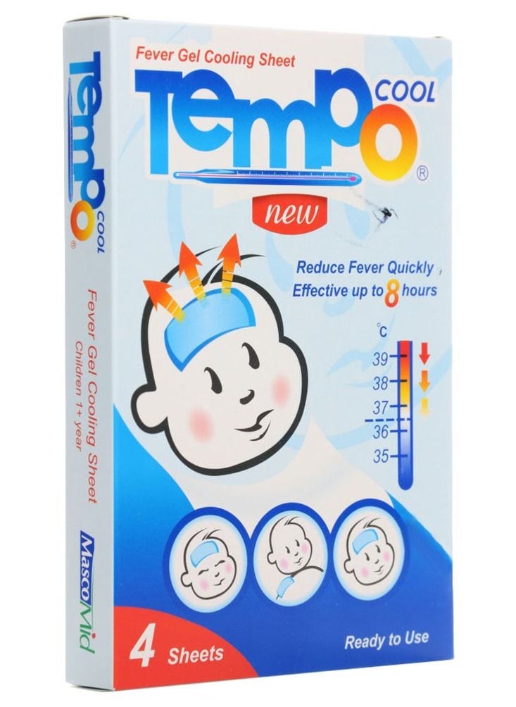 4 Pieces Anti-Fever Gel Cooling Sheets