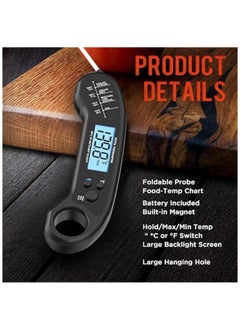 Generic Meat Thermometer Digital, Instant Read Meat ThermometerI for Grill and Cooking, Waterproof Food Thermometer for Kitchen and Outside, BBQ, Turkey, Candy, Liquids, Beef  - Image 5