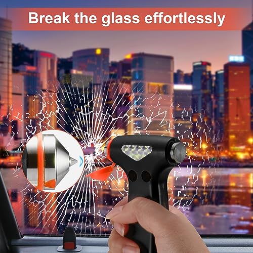 THINKWORK Car Safety Hammer, 3-in-1 Emergency Escape Tool with One Second Window Breaker and Seat Belt Cutter, Safety Emergency Car Escape Tool for Car, Office, Home, Black - Image 5