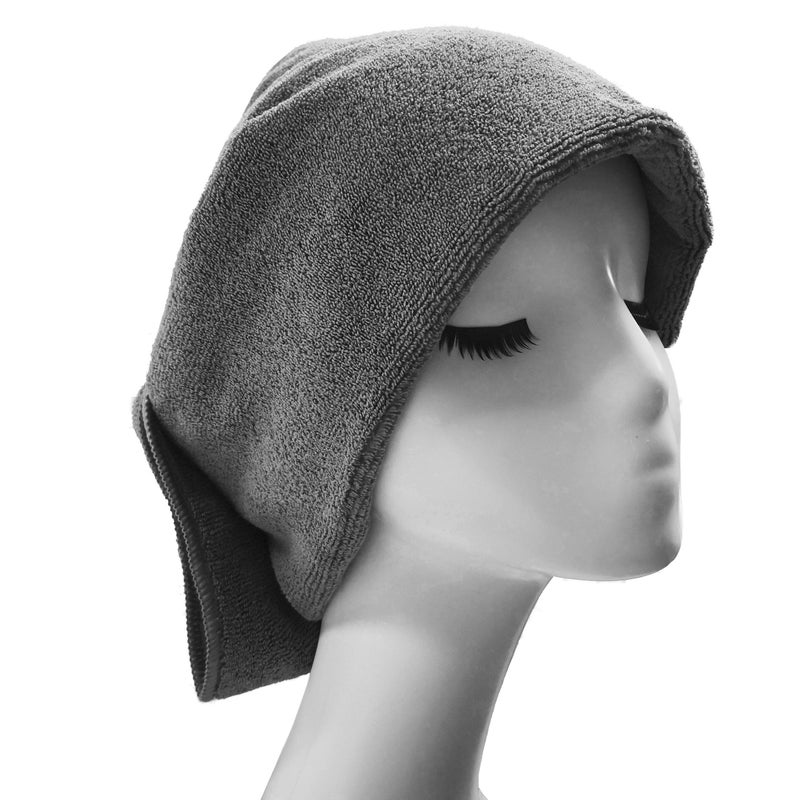 POLYTE Professional Quick Dry Lint Free Microfiber Hair Drying Salon Towel, 20 x 40 in, 2 Pack (Dark Gray) - Image 2