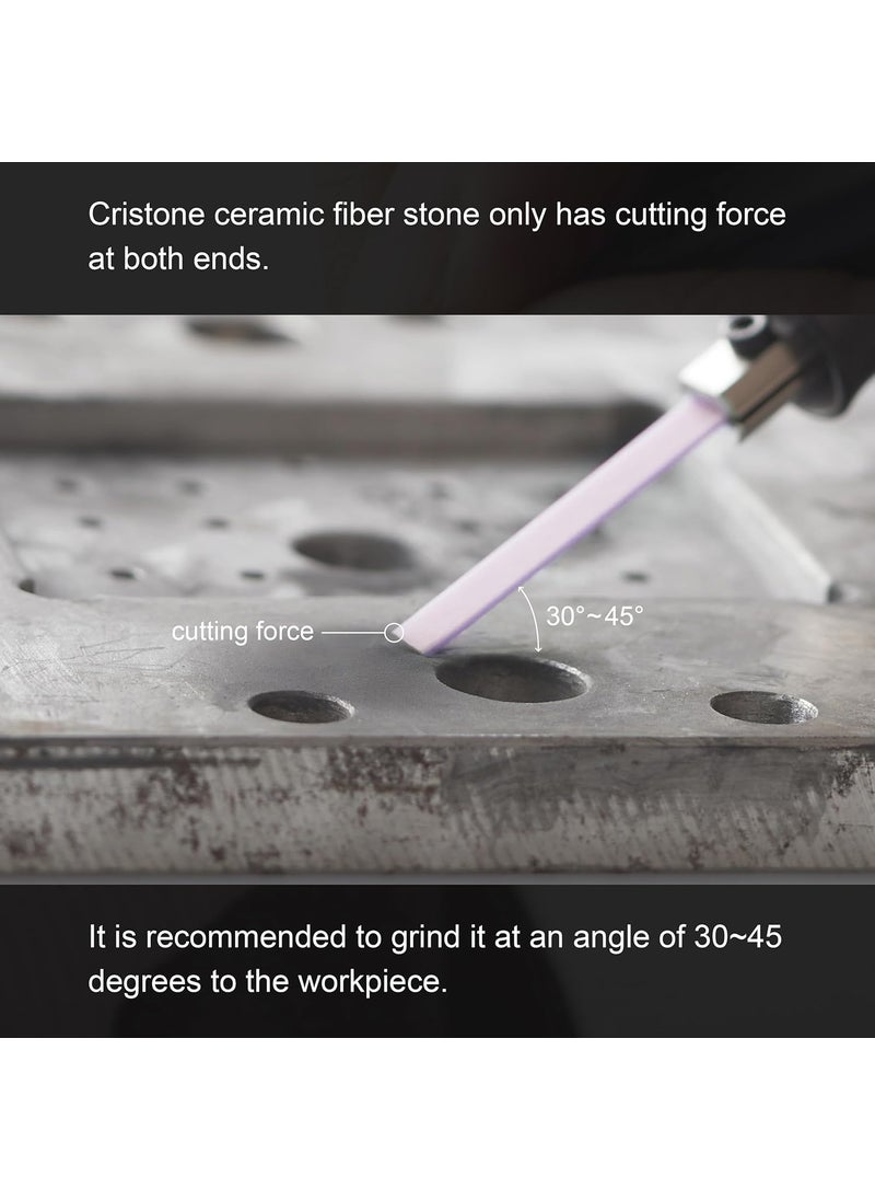 Miracle MIRACLE Cristone Ceramic Fiber Stones 6 Pcs Set 100L x 10W x 1T mm for Grinding Polishing Deburring Lapping Metal Wood Molds Plastic Pneumatic Electric Rotary 1502004006008001000  - Image 5