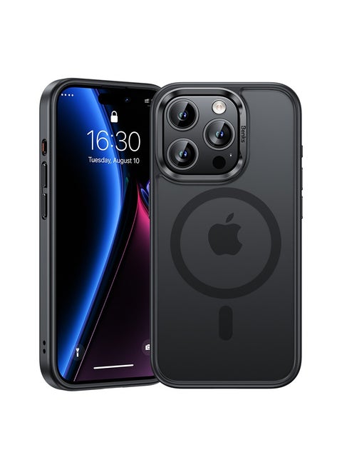 BENKS Magnetic Case for iPhone 15 Pro Max Compatible with Magsafe Strong Grade Drop Protection Anti-Scratch Translucent Matte Ultimate Touch Shockproof Case 6.7 inch, Black
