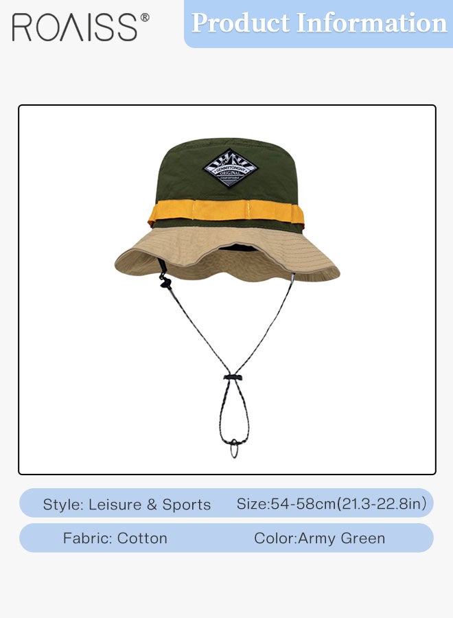 roaiss Wide Brim Sun Hat for Men Women, Sun Protection Bucket Hat with Windproof Rope, Waterproof Foldable Beach Sun Hat for Hiking Camping Safari Outdoor Activities  - Image 2