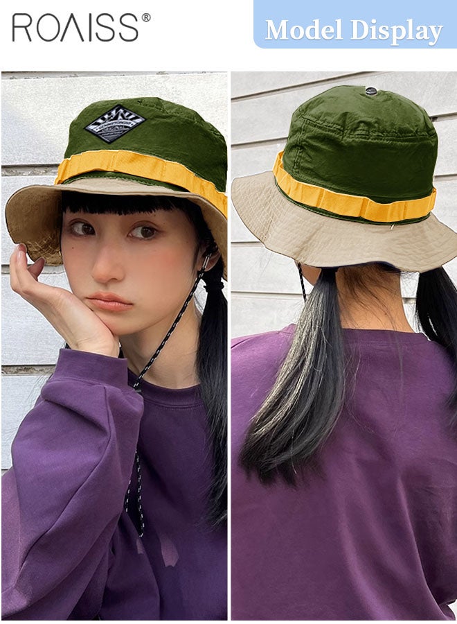 roaiss Wide Brim Sun Hat for Men Women, Sun Protection Bucket Hat with Windproof Rope, Waterproof Foldable Beach Sun Hat for Hiking Camping Safari Outdoor Activities  - Image 3