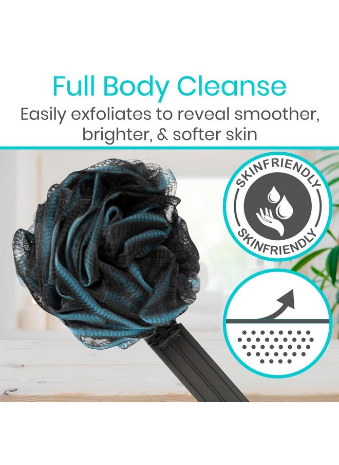 Long Handled Loofah On A Stick - Mesh Back Sponge For Bath, Reusable W/Extra Pouf - Exfoliating Scrubber For Elderly & Disabled, Soft Loofa For Bathing Men & Women - pzsku/ZB08B77E47555202C91D0Z/45/_/1730726770/0a000de4-d1c2-4142-a3bd-e286a2a220c1