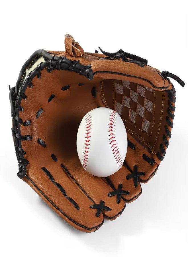 RedOak PU Synthetic Baseball and Softball Glove - Brown - 9.5 Inch - Image 5