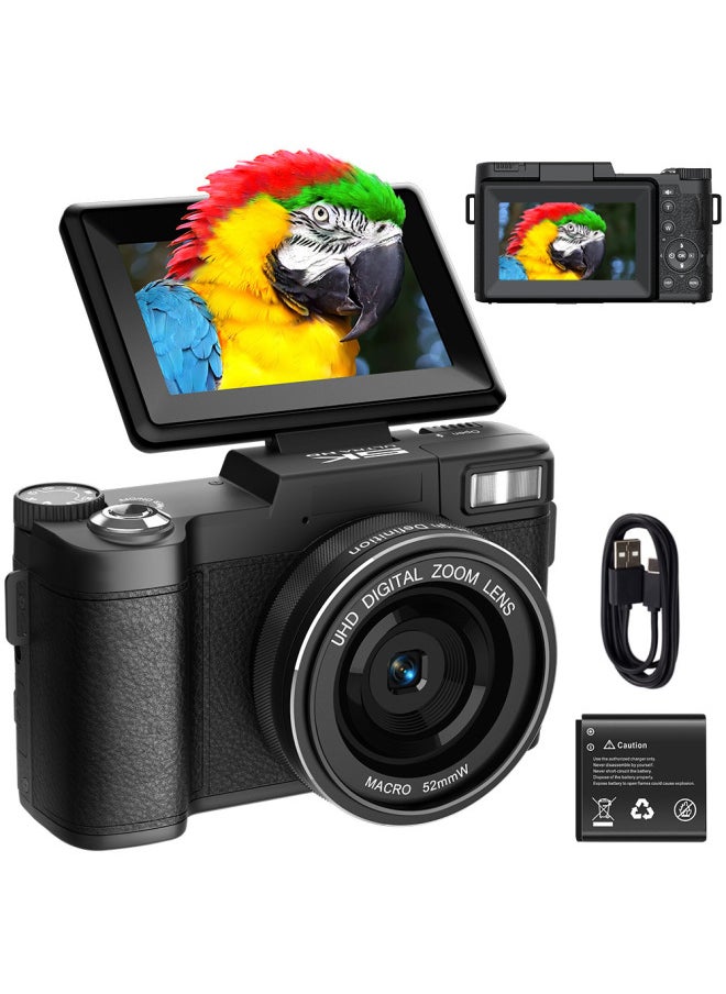 Generic 5K Flip Screen WIFI HD Digital Camera CCD Smart Beauty Selfie Filter Vlog Micro Single Camera-Body Color:R2h White Standard (export Only)  - Image 2