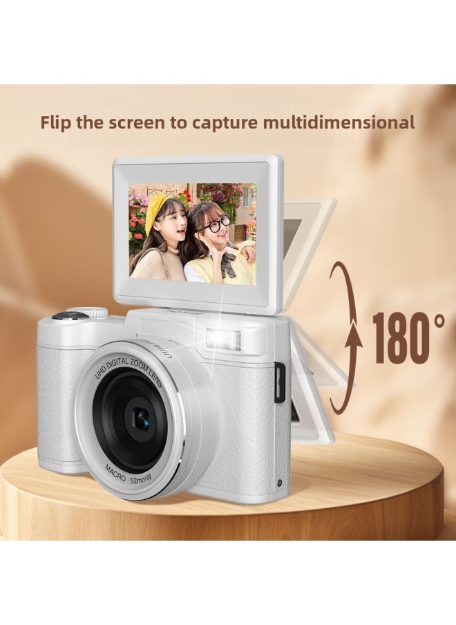 Generic 5K Flip Screen WIFI HD Digital Camera CCD Smart Beauty Selfie Filter Vlog Micro Single Camera-Body Color:R2h White Standard (export Only)  - Image 3