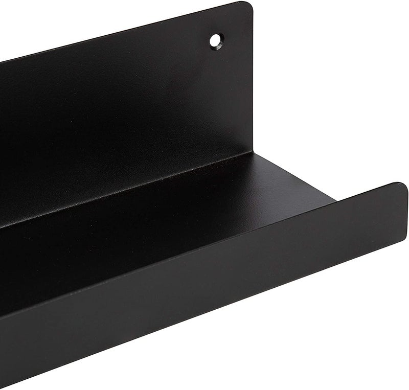 HANDY Stainless Steel Multi Use Home Decor Wall Shelf, Bathroom Shelf for Kitchen and Bedroom Shelves Pack of 2 (Matt Black, 12 x 5 inch) - Image 4