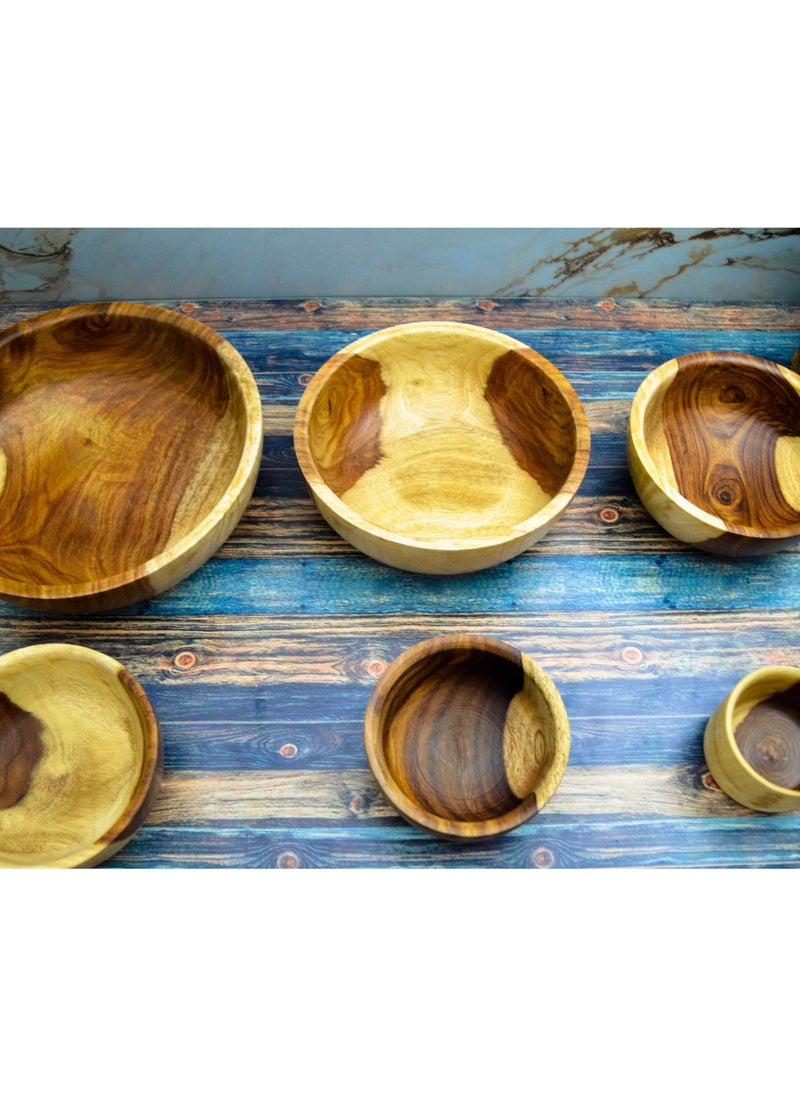 Egypt Antiques Dish set 6 pieces handmade from healthy wood 100% natural  - Image 2