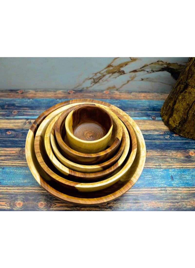Egypt Antiques Dish set 6 pieces handmade from healthy wood 100% natural  - Image 1