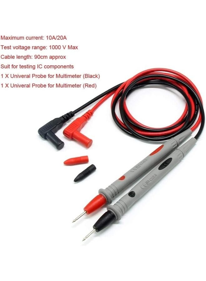 Universal Probe Test Leads Pin For Digital Multimeter Needle Tip Meter Wire Pen Cable 1000V 20A Multicolour 90cm - Image 3