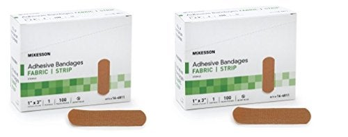 McKesson Performance Bandage Adhesive Fabric Strip 100 Count Pack of 2