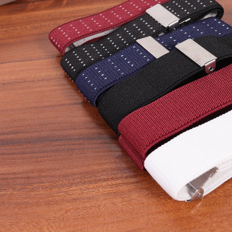 1 Pair 2.5cm Shirt Armband Non Adjustable Unisex Chinlon Beautiful Practical for Women Men (White) - Image 4