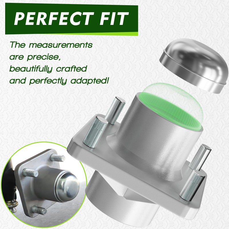 Panglong Golf Cart Front Wheel Hub Assembly, Club Car DS Front Wheel with Bearings Seals Kit 2Pcs, Suitable for 1981-2003 Club Car DS Golf Carts, OEM# 1011892 - Image 2