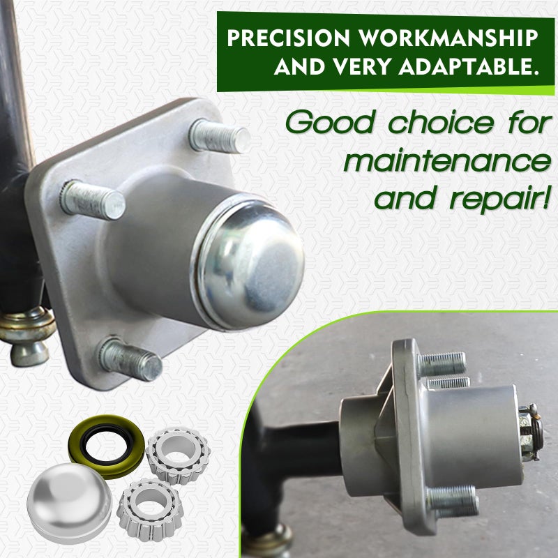 Panglong Golf Cart Front Wheel Hub Assembly, Club Car DS Front Wheel with Bearings Seals Kit 2Pcs, Suitable for 1981-2003 Club Car DS Golf Carts, OEM# 1011892 - Image 3