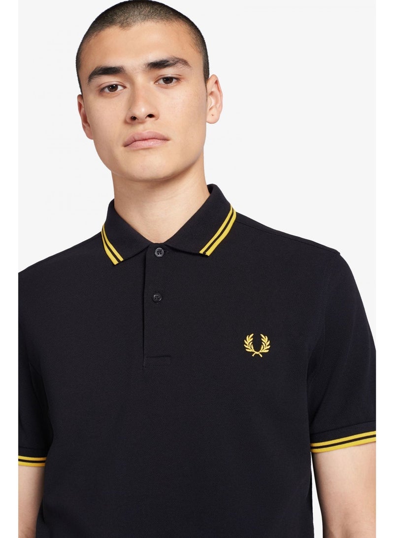 FRED PERRY Men's Polo Shirt -  Short Sleeve Casual Heavy Wheat Embroidery T-Shirt - Image 1