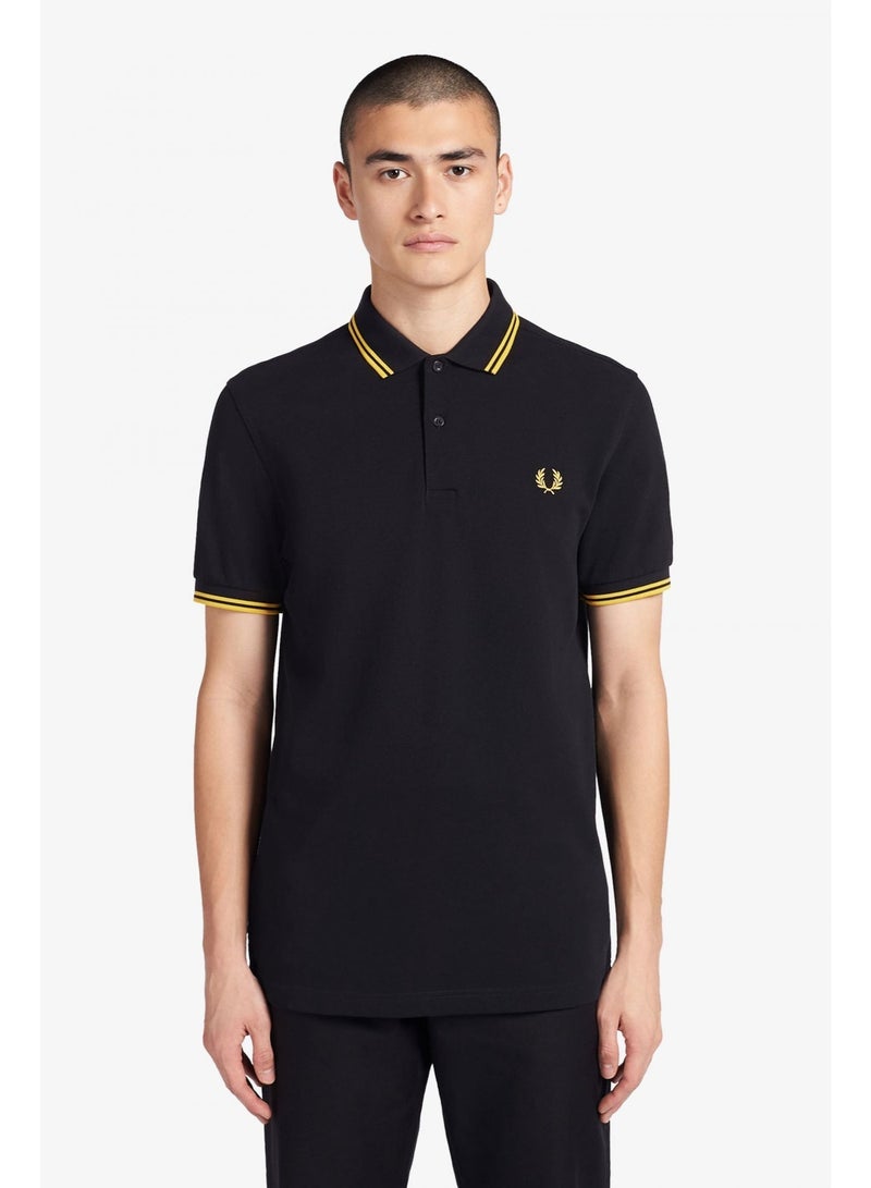 FRED PERRY Men's Polo Shirt -  Short Sleeve Casual Heavy Wheat Embroidery T-Shirt - Image 2