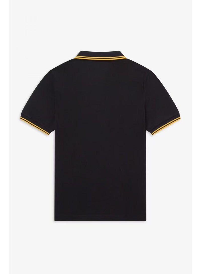 FRED PERRY Men's Polo Shirt -  Short Sleeve Casual Heavy Wheat Embroidery T-Shirt - Image 4