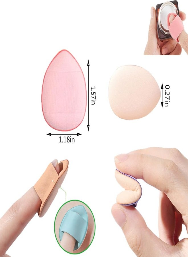 SUKPSY 10 Pcs Mix Color Finger Puff, Mini Makeup Powder Sponges Puff,Soft Beauty Sponge Cosmetic Puff Makeup Tools Dry and Wet Use Facial Foundation Puff(Multicolor) - Image 5