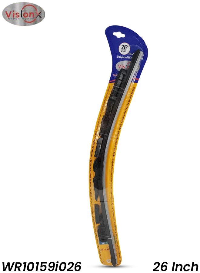Vision X VisionX WR10159i026 All-Weather 26-Inch Frameless Wiper Blade - Universal Fit (10 Adapters), Natural Rubber, Silent, Streak-Free, Corrosion-Free, Low Maintenance, Long-Lasting Durability - Image 1