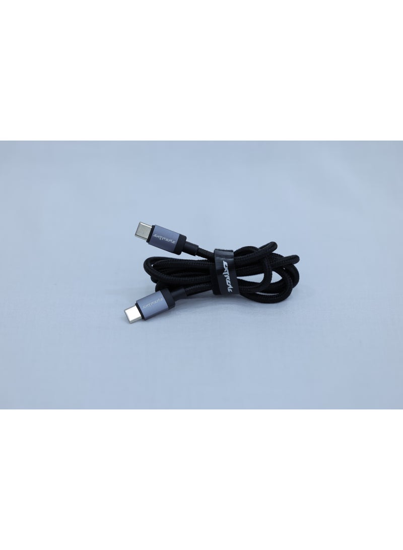 إكستريم كابل EXTREME تايب-سي إلى تايب-سي للشحن السريع جداً 100 واط PD – 1 متر - Image 3