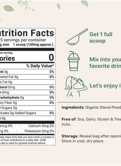 Micro Ingredients Pure Organic Stevia Powder, 4 Ounces, 706 Serving, Highest Grade Stevia Green Leaf Extract Reb-A, Reduced Bitter Aftertaste, 0 Calorie, Natural Sweetener, Sugar Alternative, Keto Friendly  - Image 2