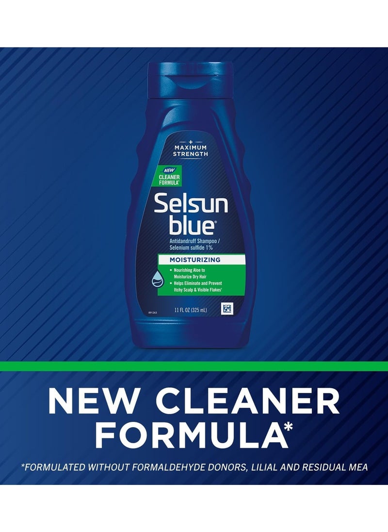 Selsun blue - Moisturizing with Aloe Antidandruff Shampoo, 11 oz - Image 1