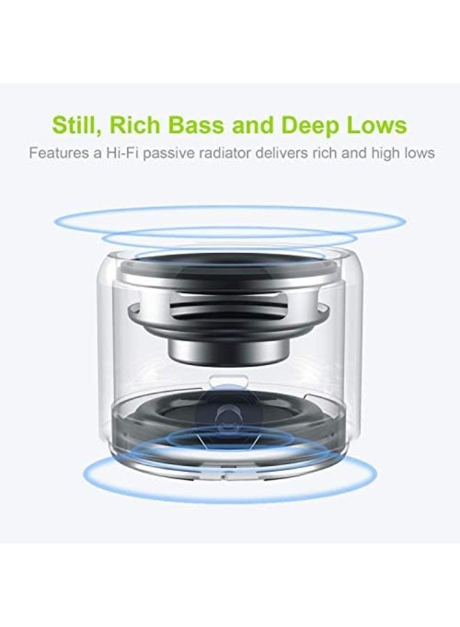 With Eva Travel Carry Case, A106 Pro Bluetooth Speaker Waterproof, Portable Wireless Outdoor Mini Speaker, Strong Bass with Bass Radiators, 12 Hours Playback (Black) - Image 2