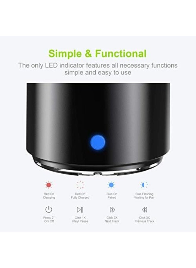 With Eva Travel Carry Case, A106 Pro Bluetooth Speaker Waterproof, Portable Wireless Outdoor Mini Speaker, Strong Bass with Bass Radiators, 12 Hours Playback (Black) - Image 5