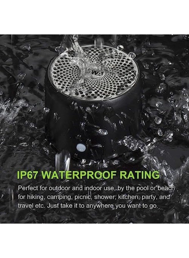 With Eva Travel Carry Case, A106 Pro Bluetooth Speaker Waterproof, Portable Wireless Outdoor Mini Speaker, Strong Bass with Bass Radiators, 12 Hours Playback (Black) - Image 4